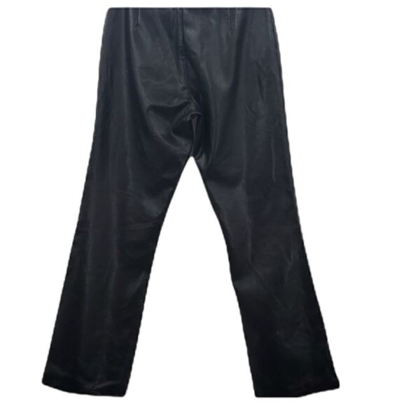 Mavi Chrissy Black Faux Leather Pants  Boot Cut Leg, Front Pockets. Retro 31/30 - Picture 7 of 16